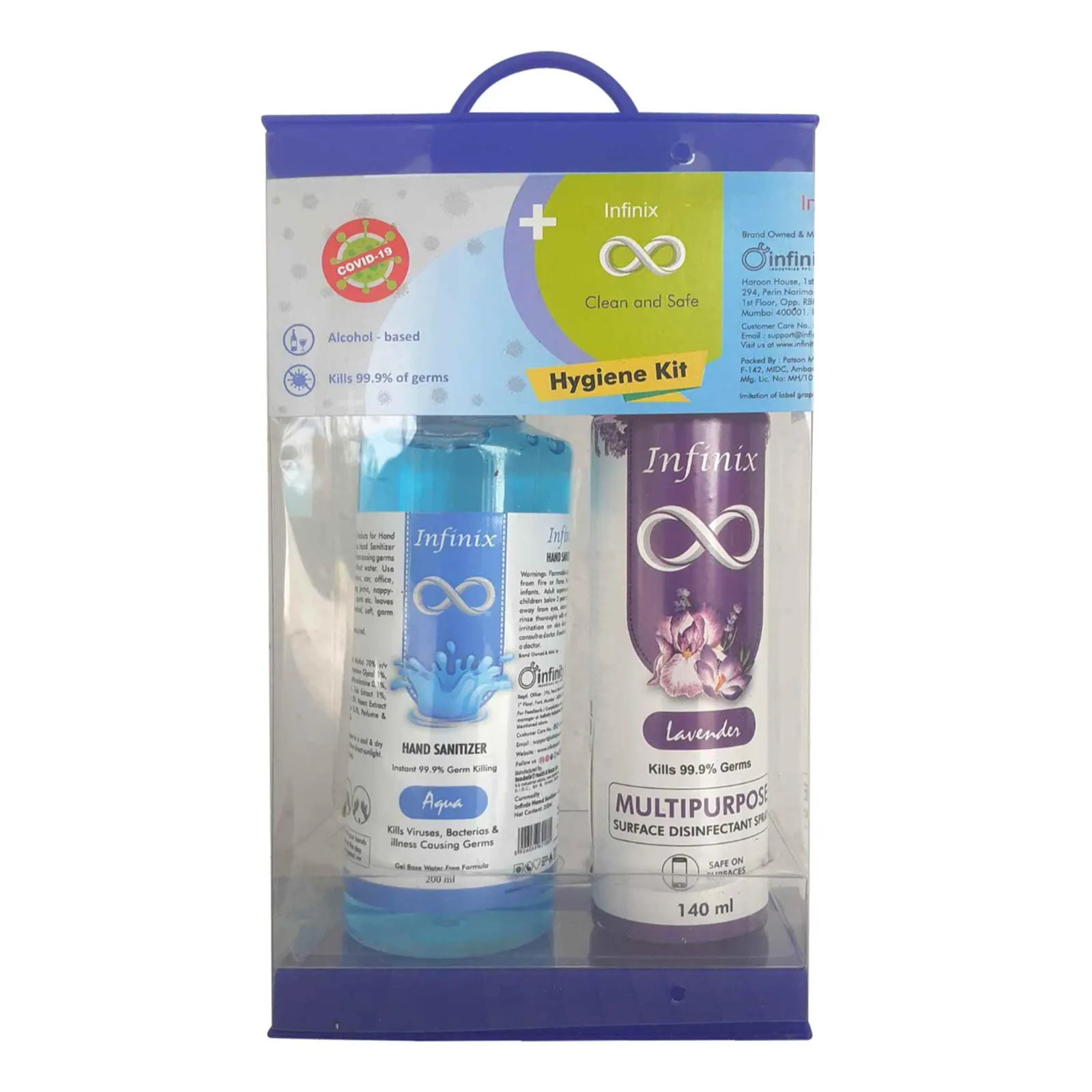 An Infinix hygiene kit and personal care essentials
